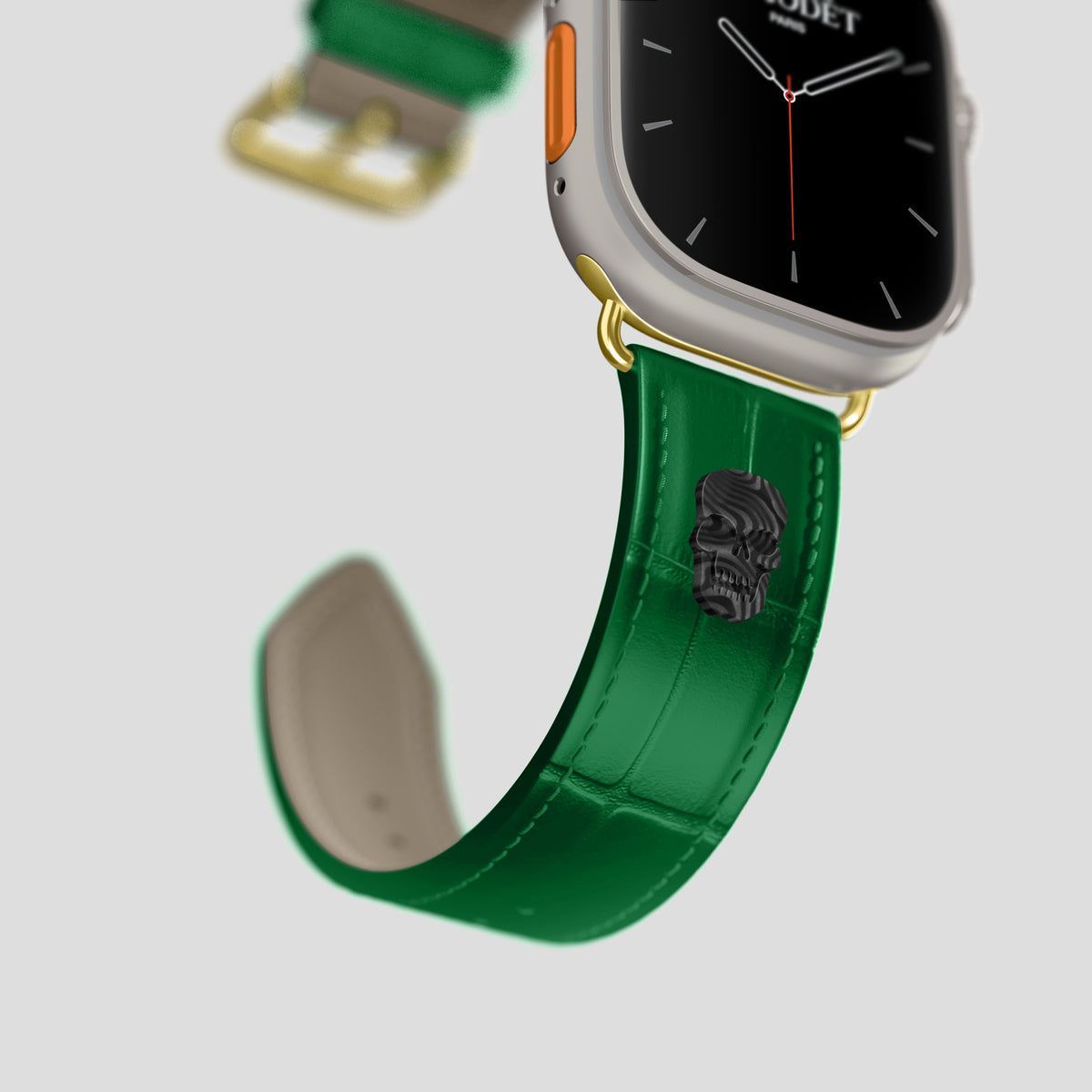 Forest-Green Classic Strap Ultra In Alligator with Gold Metal -4 | Forest-Green-Gold