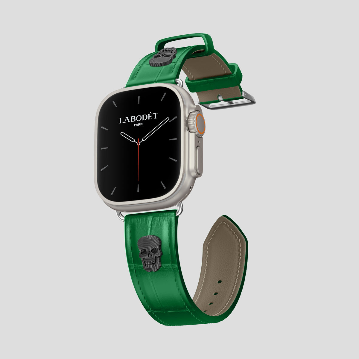 Forest-Green Classic Strap Ultra In Alligator with Steel Metal -1 | Forest-Green-Steel