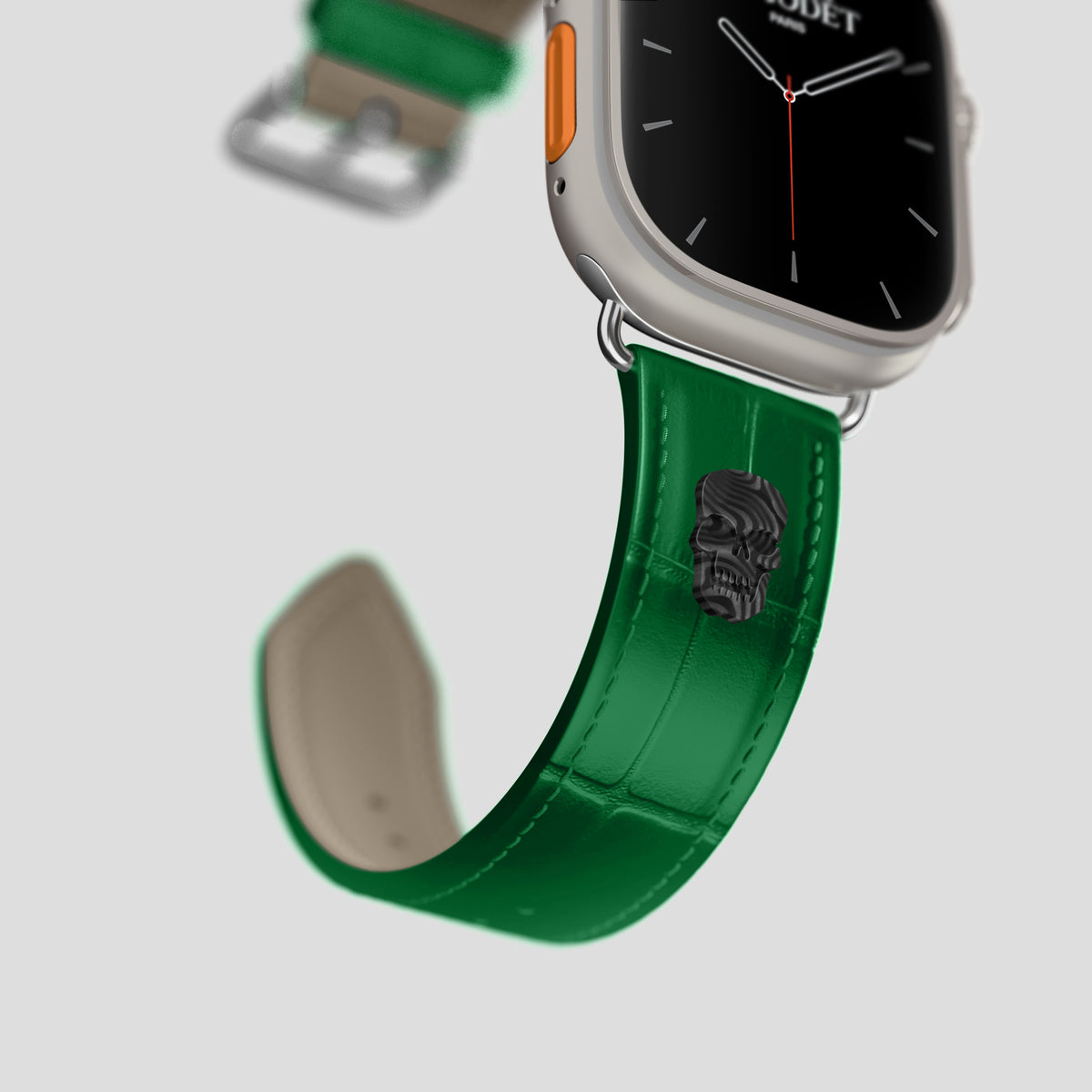 Forest-Green Classic Strap Ultra In Alligator with Steel Metal -4 | Forest-Green-Steel