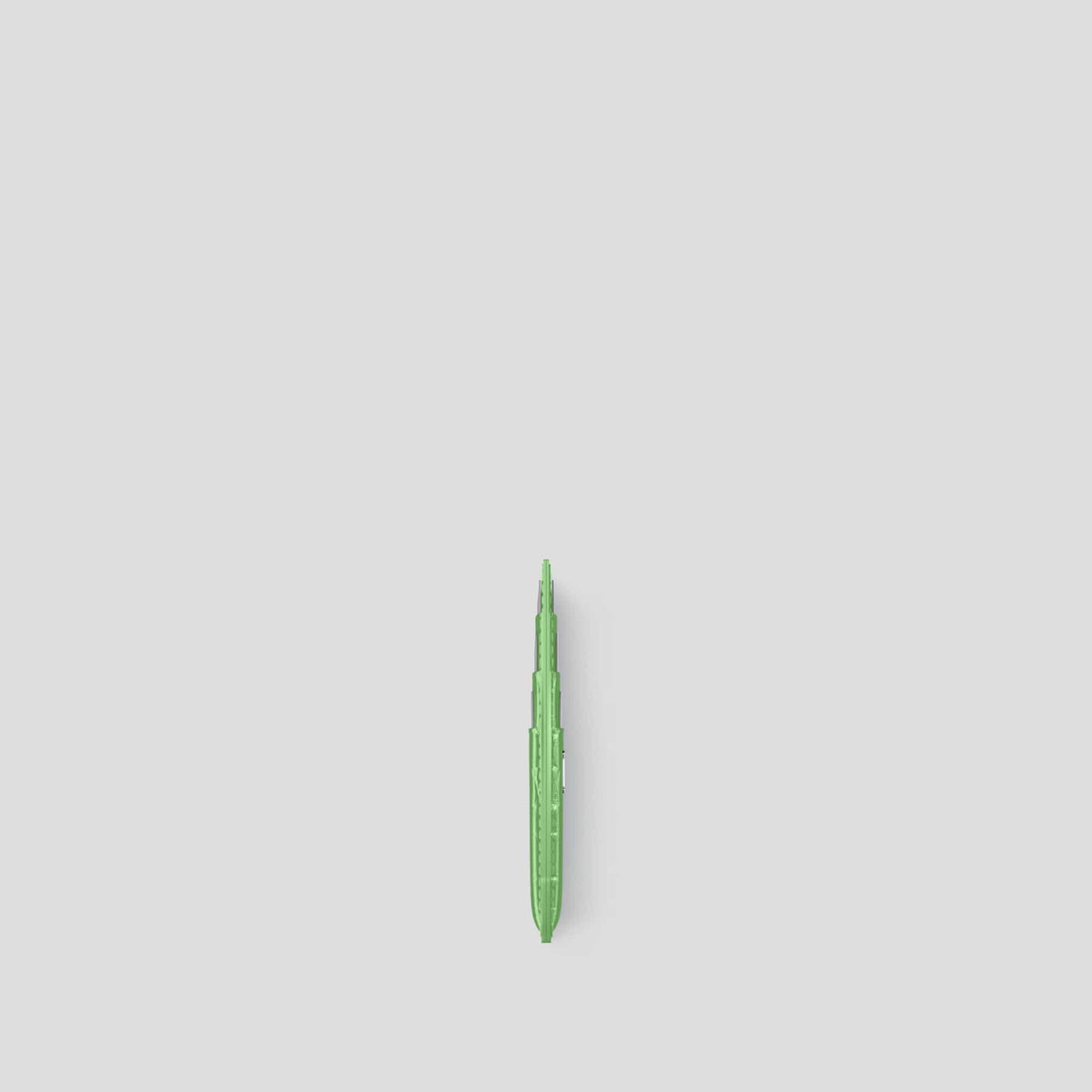 Apple-Green 10 Cards Wallet Alligator with Steel Metal -3 | Apple-Green-Steel