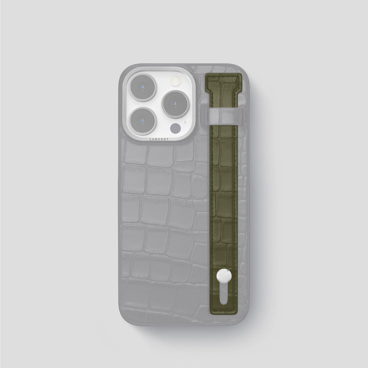 Kaki-Green iPhone 14 Additional Strap Alligator -1 | Kaki-Green