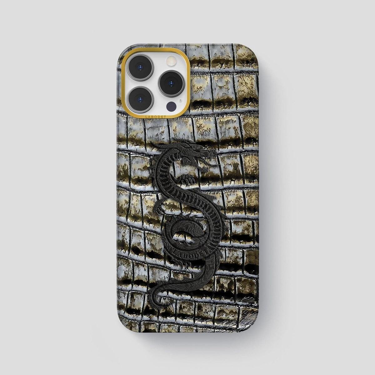 Antique-Bronze iPhone 13 Pro Max Himalaya Classic Case with Gold Metal -1 | Antique-Bronze-Gold