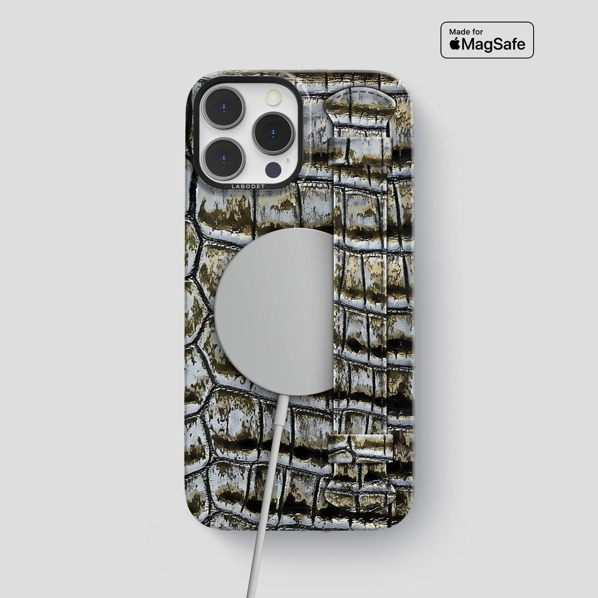 Antique-Bronze iPhone 13 Pro Max Himalaya Strap Case with Black Metal -5 | Antique-Bronze-Black