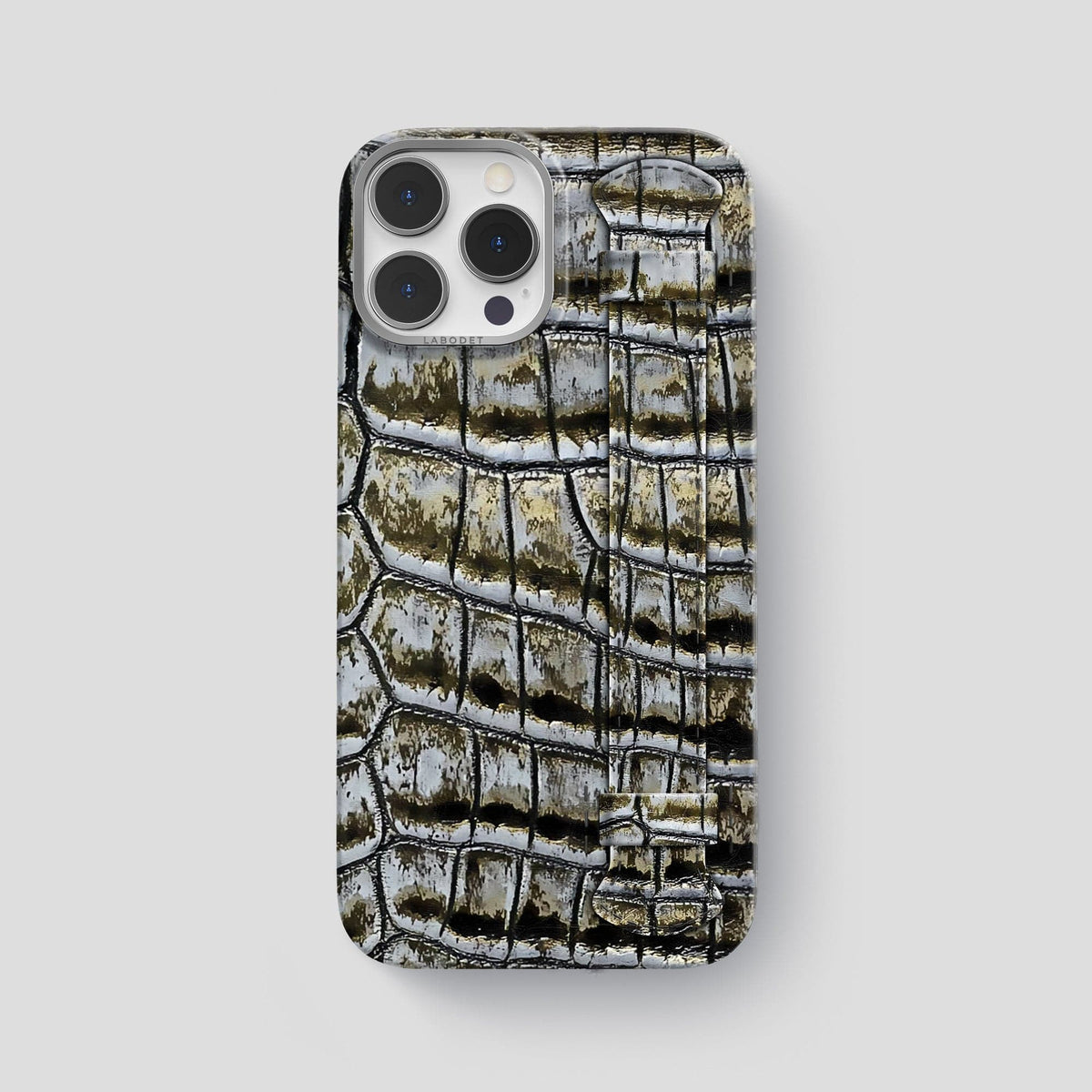 Antique-Bronze iPhone 13 Pro Max Himalaya Strap Case with Steel Metal -1 | Antique-Bronze-Steel