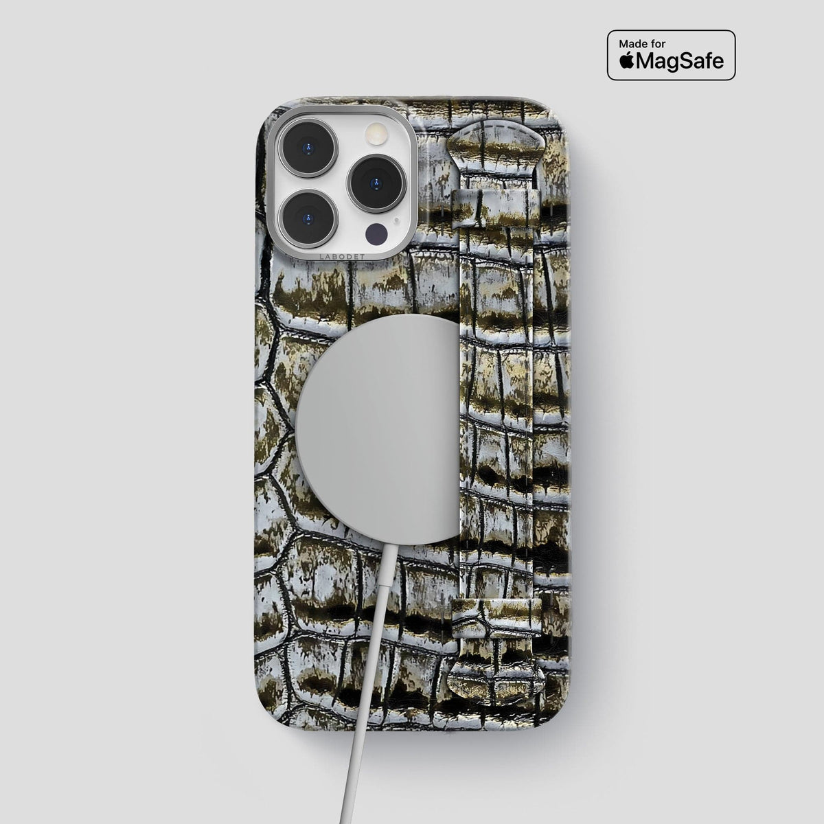 Antique-Bronze iPhone 13 Pro Max Himalaya Strap Case with Steel Metal -5 | Antique-Bronze-Steel