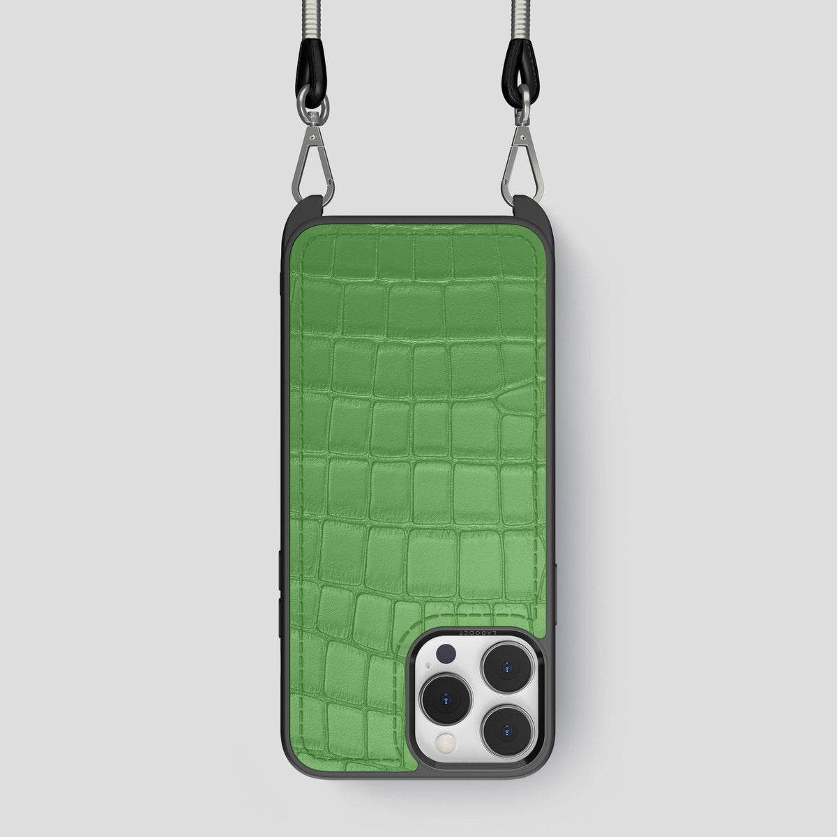 Apple-Green iPhone 13 Pro Crossbody Sport Case Alligator -1 | Apple-Green