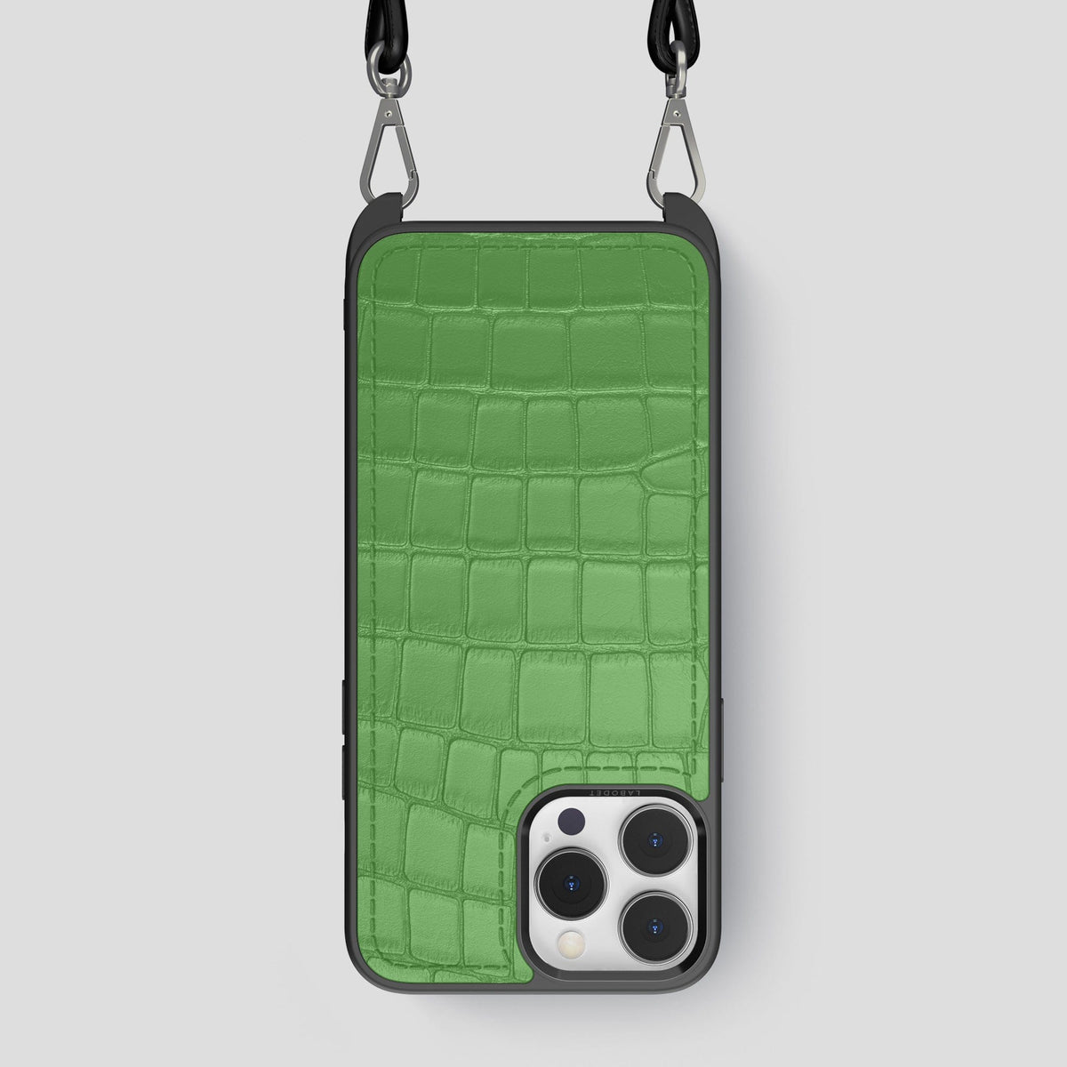 Apple-Green iPhone 13 Pro Max Crossbody Sport Case Alligator -1 | Apple-Green