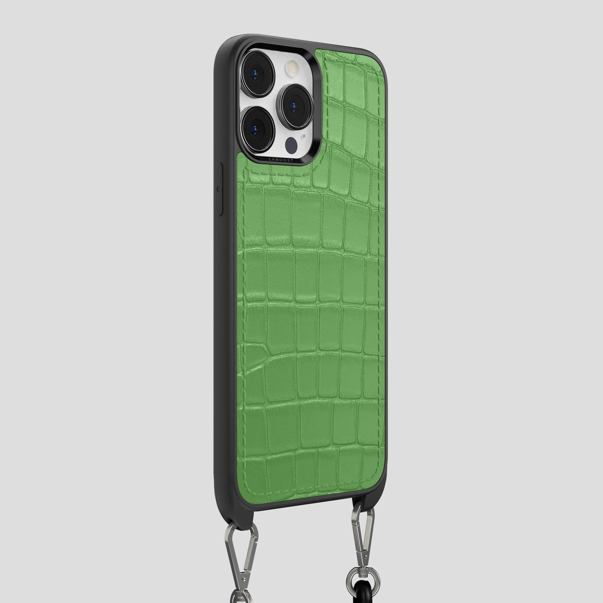 Apple-Green iPhone 13 Pro Max Crossbody Sport Case Alligator -2 | Apple-Green