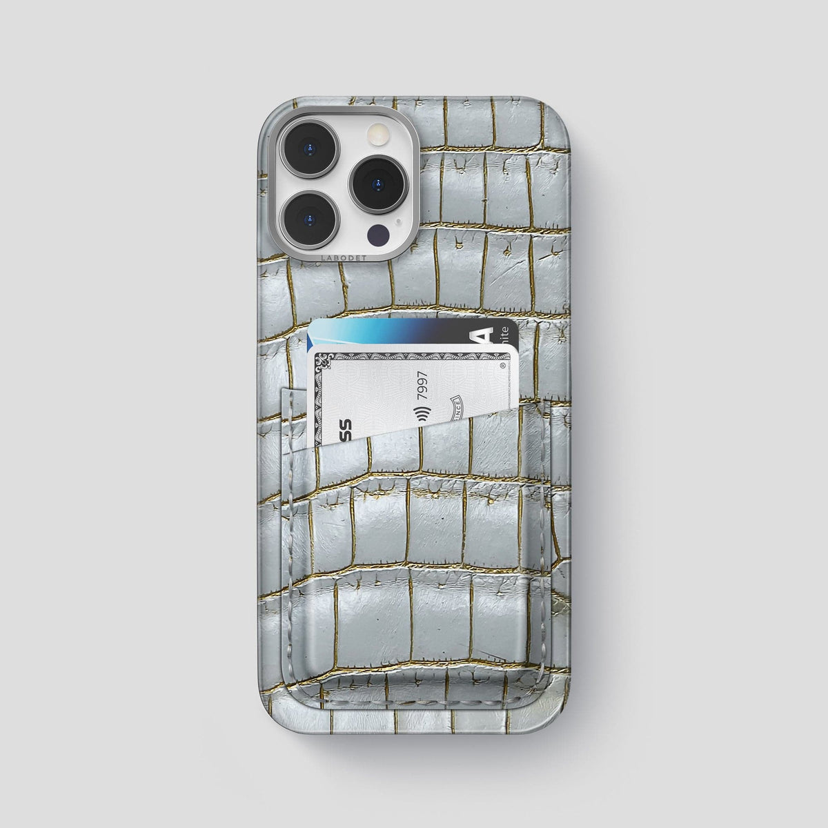 Arctic iPhone 13 Pro Max Himalaya Card Case with Steel Metal -1 | Arctic-Steel