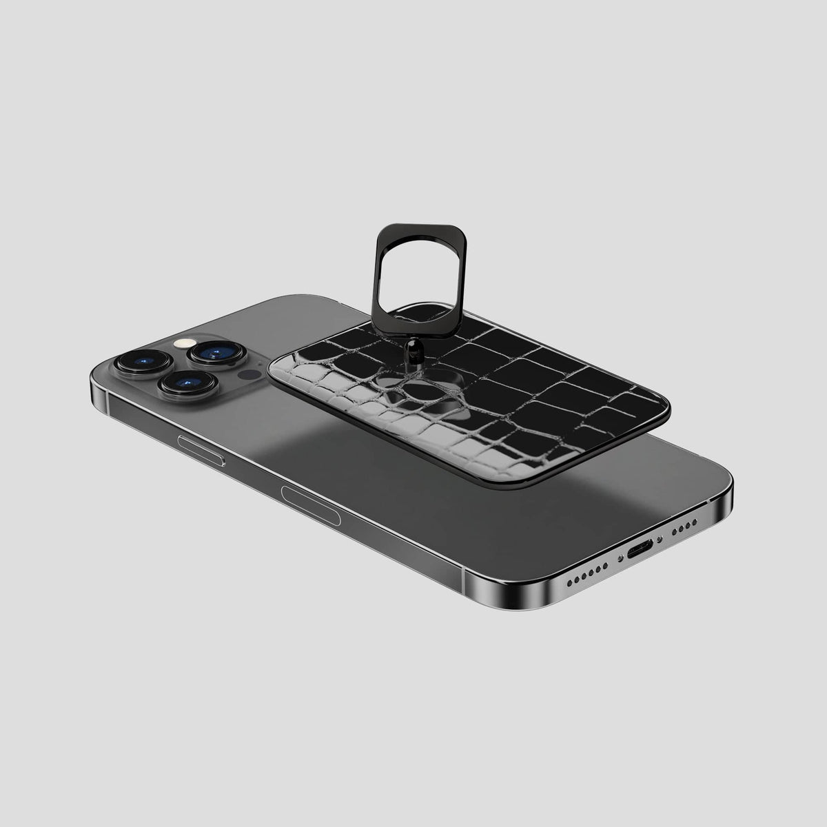 Black MagSafe Ring iPhone 13 Pro Max with Black Metal -4 | Black-Black