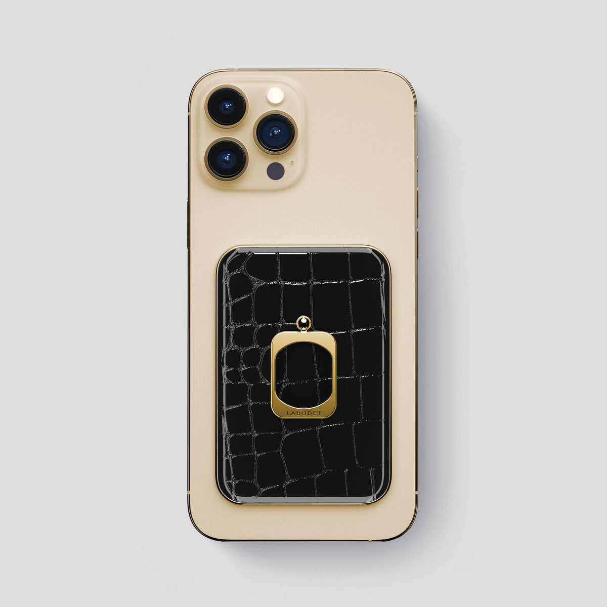 Black MagSafe Ring iPhone 13 Pro Max with Gold Metal -2 | Black-Gold