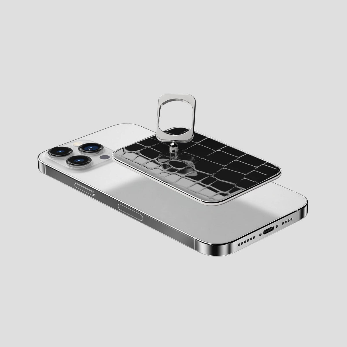 Black MagSafe Ring iPhone 13 Pro Max with Steel Metal -4 | Black-Steel