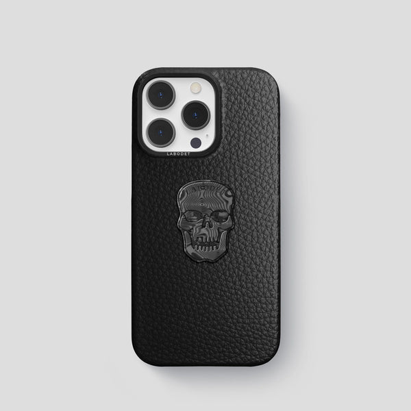 Classic Case with Carbon Skull For iPhone 13 Pro In Calf