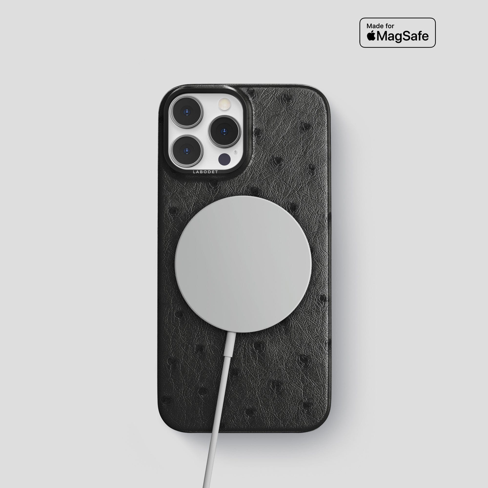 Ostrich Leather iPhone 13 Pro Magsafe Case – Labodet