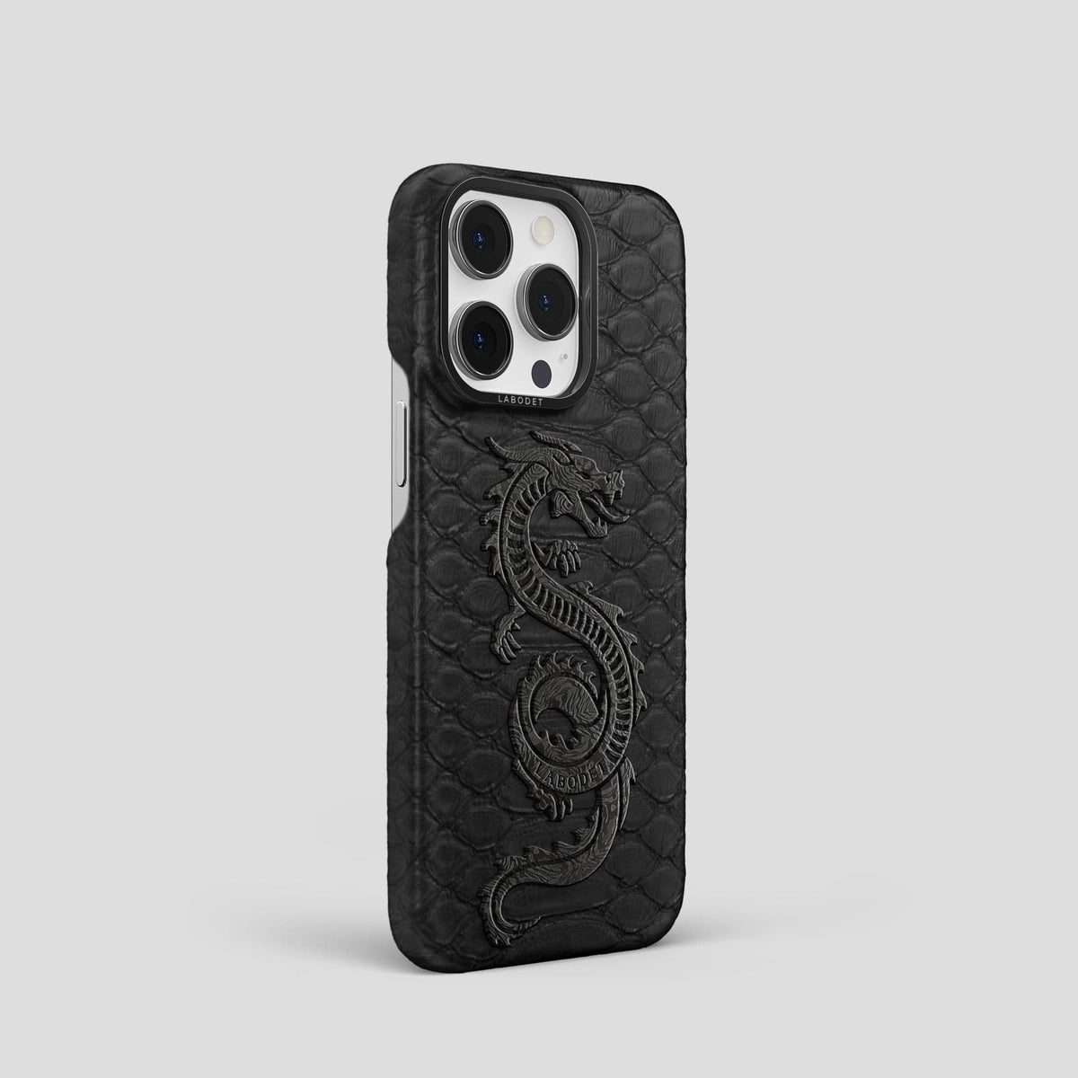 Black iPhone 13 Pro Classic Case Python with Black Metal -2 | Black-Black