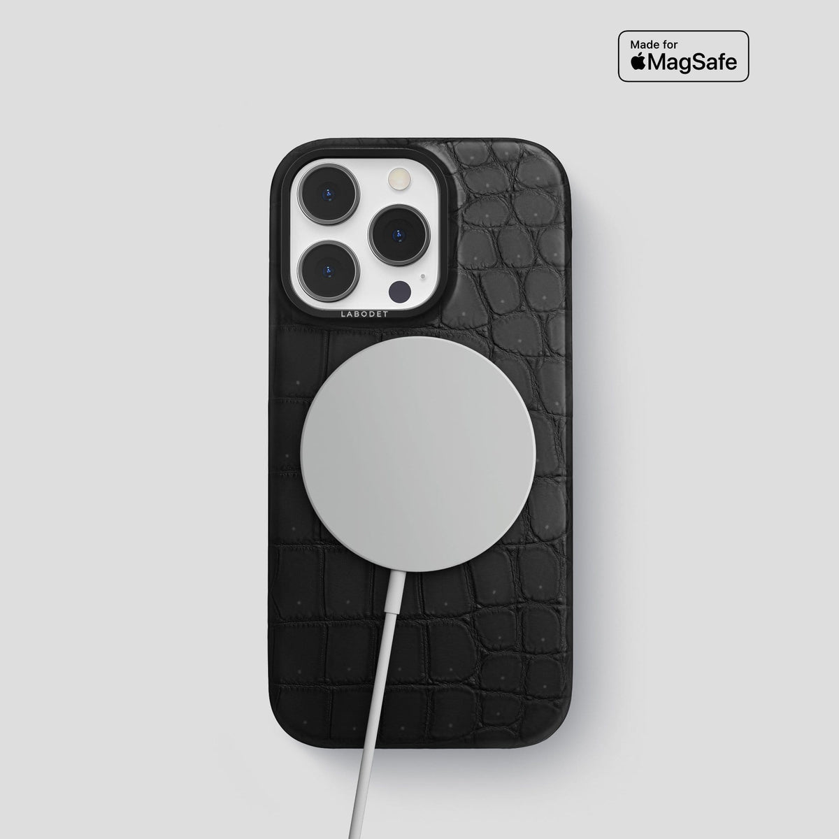 Black iPhone 13 Pro Classic Case with Black Metal -5 | Black-Black