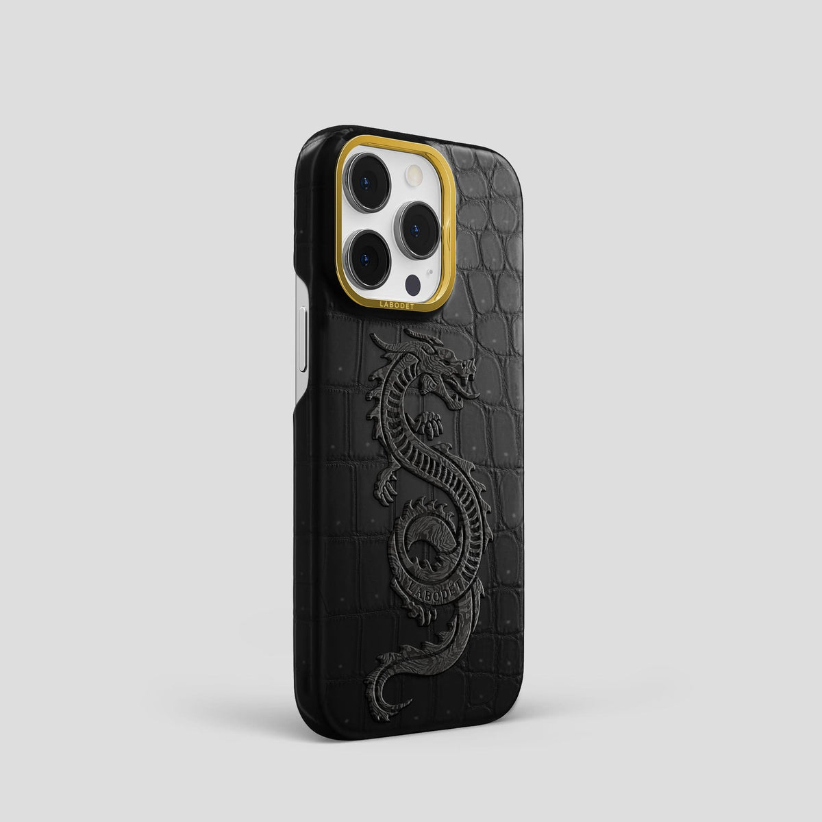 Black iPhone 13 Pro Classic Case with Gold Metal -2 | Black-Gold