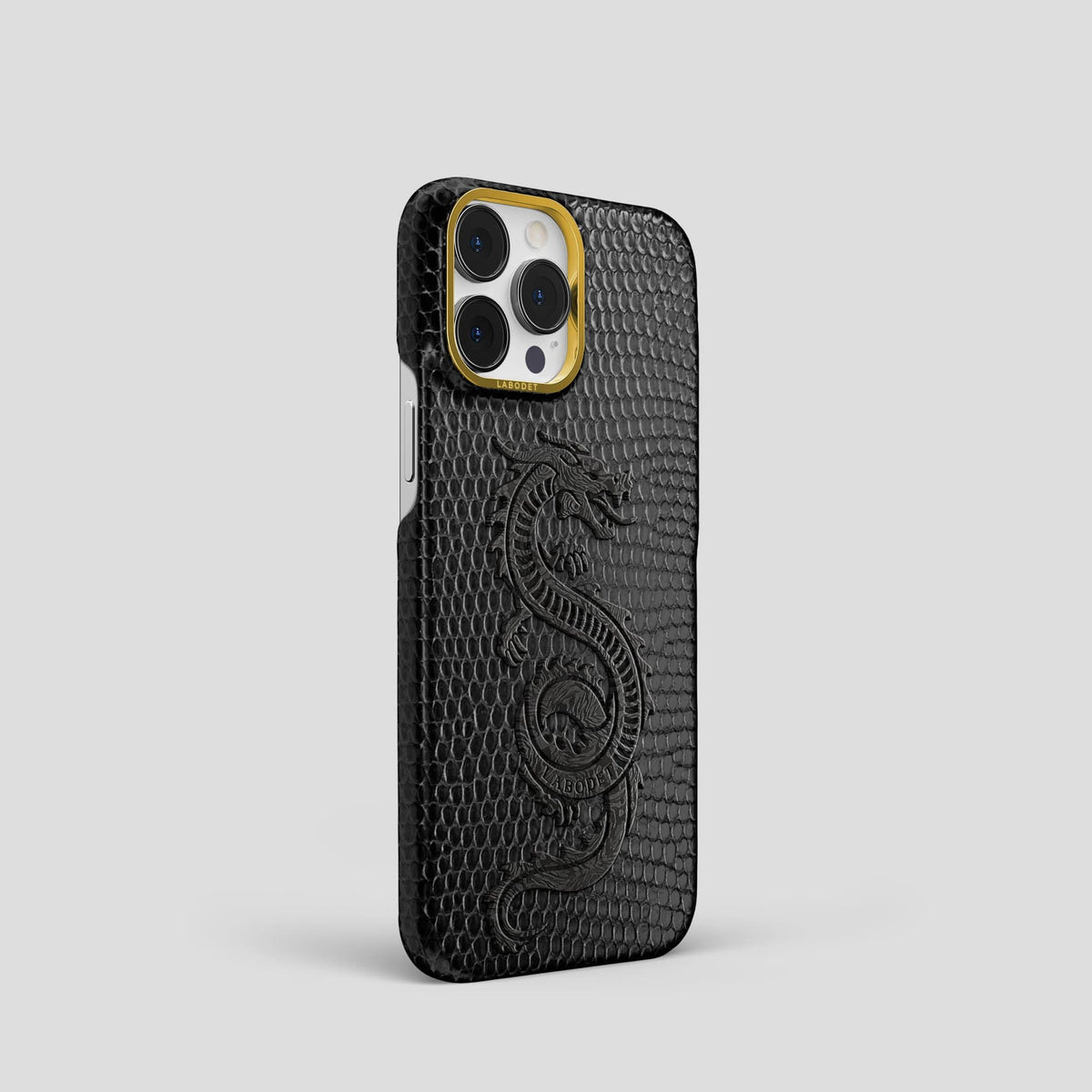 Black iPhone 13 Pro Classic Case with Gold Metal -2 | Black-Gold
