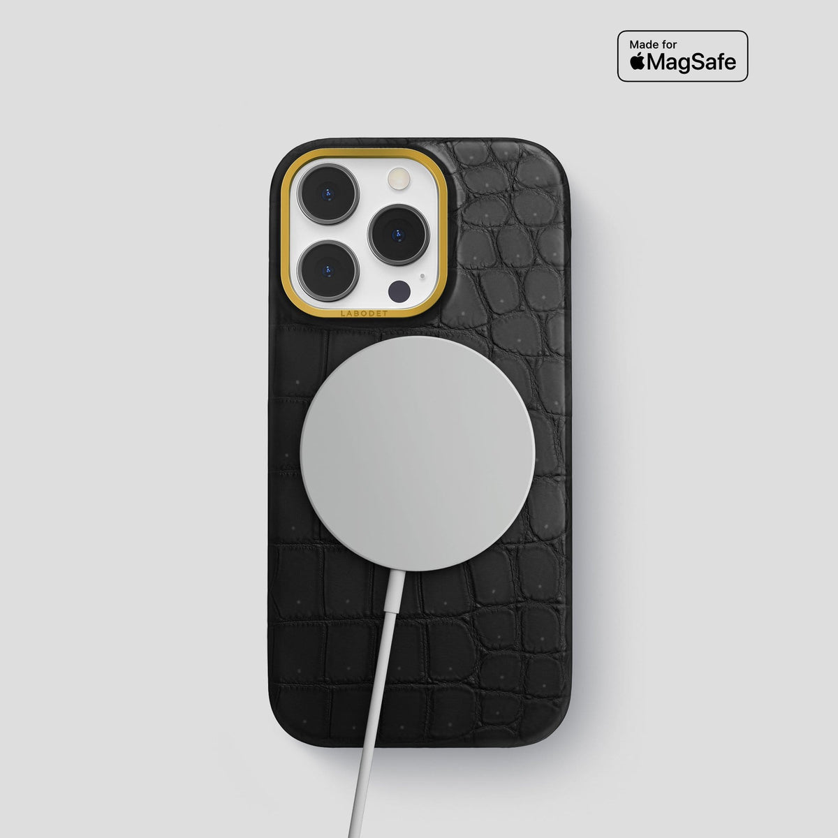 Black iPhone 13 Pro Classic Case with Gold Metal -5 | Black-Gold