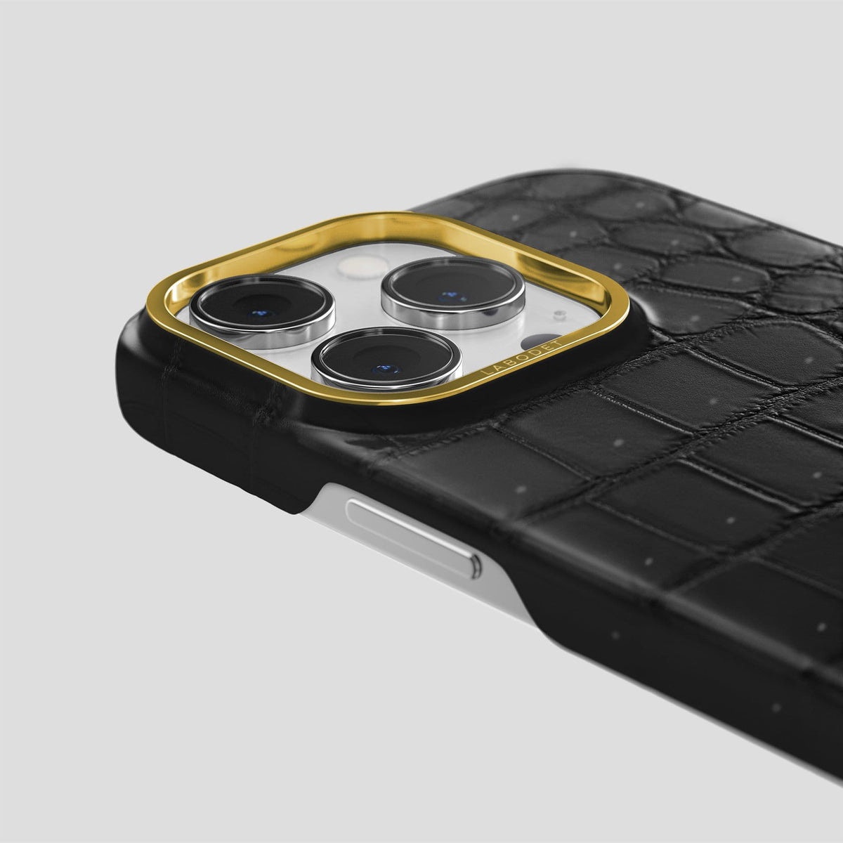 Black iPhone 13 Pro Classic Case with Gold Metal -6 | Black-Gold