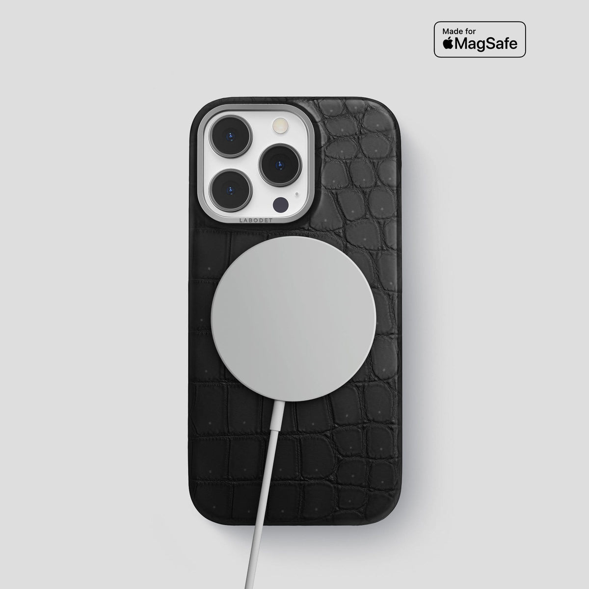 Black iPhone 13 Pro Classic Case with Steel Metal -5 | Black-Steel