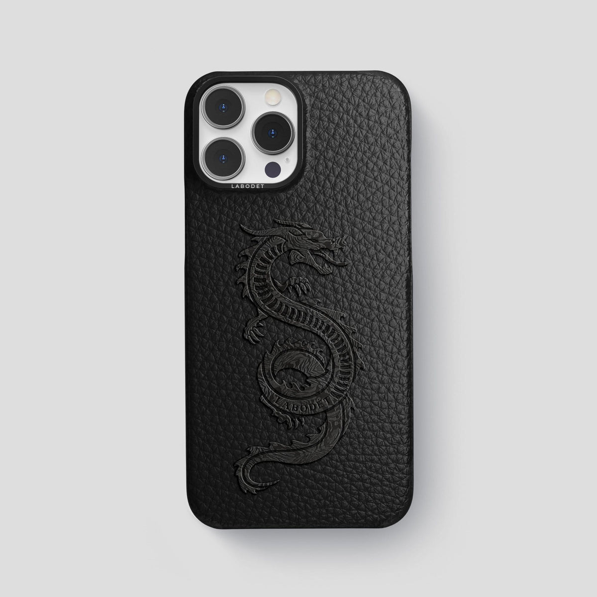 Black iPhone 13 Pro Max Classic Case Calf with Black Metal -1 | Black-Black