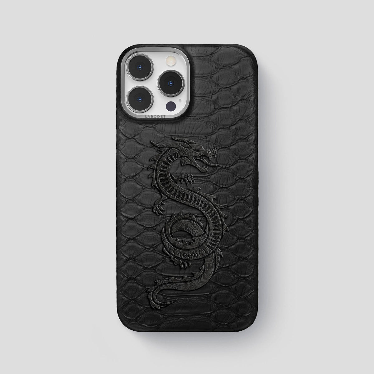 Black iPhone 13 Pro Max Classic Case Python with Steel Metal -1 | Black-Steel