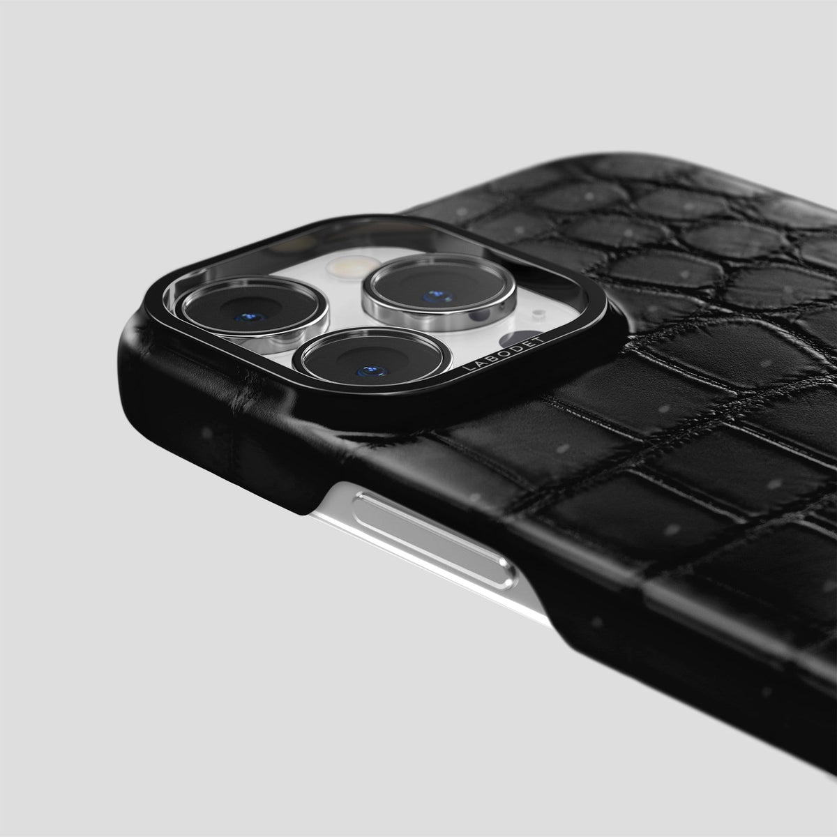 Black iPhone 13 Pro Max Classic Case with Black Metal -6 | Black-Black