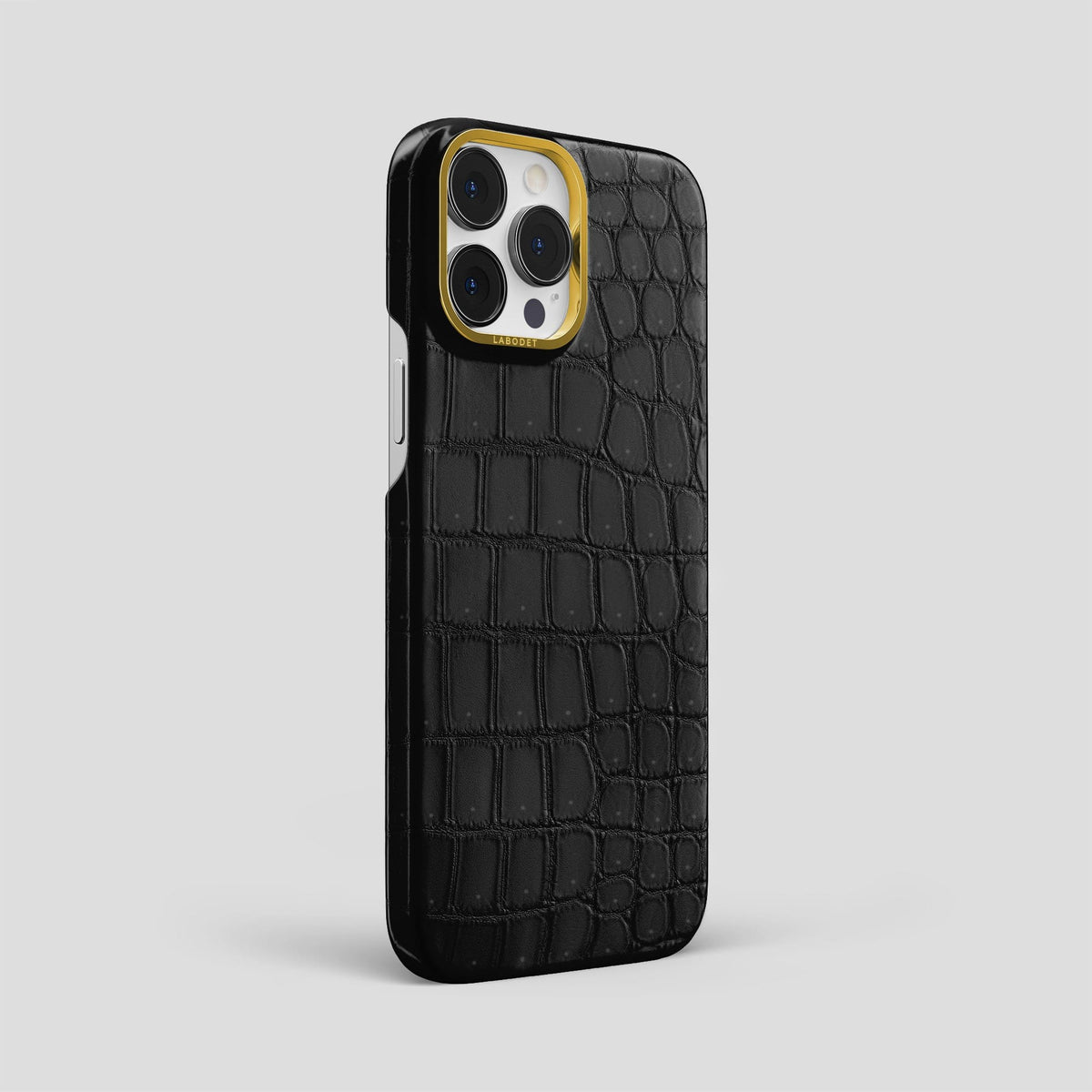 Black iPhone 13 Pro Max Classic Case with Gold Metal -2 | Black-Gold