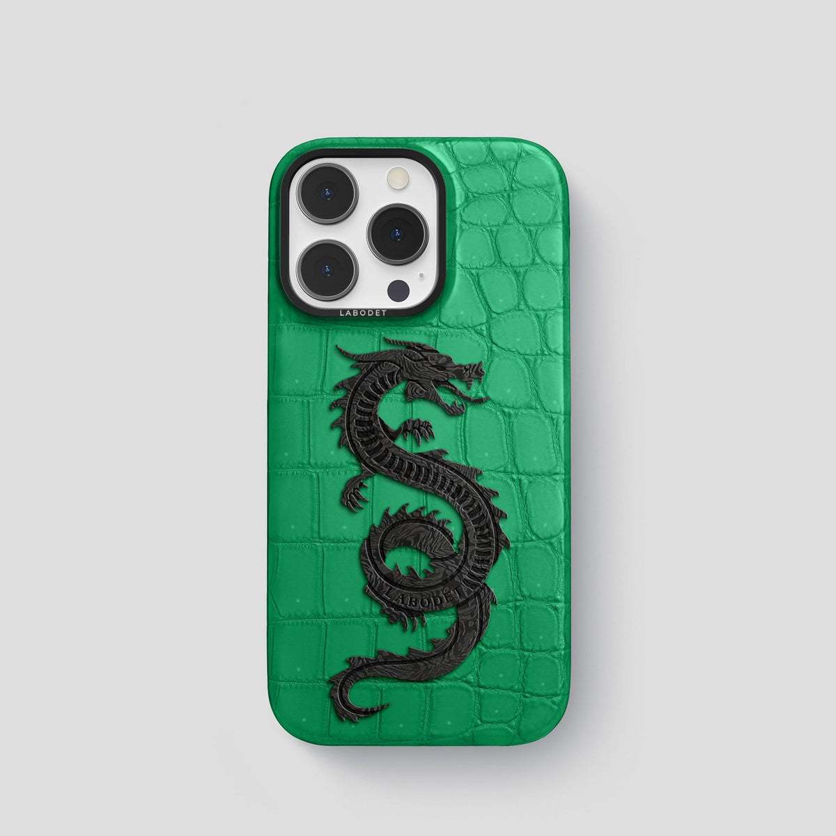 Cactus Green iPhone 13 Pro Classic Case with Black Metal -1 | Cactus-Green-Black