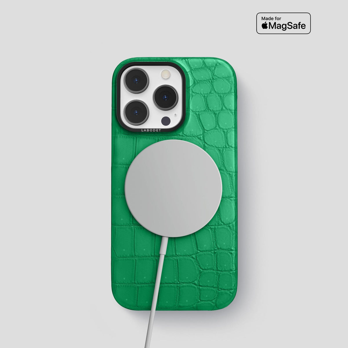 Cactus Green iPhone 13 Pro Classic Case with Black Metal -5 | Cactus-Green-Black