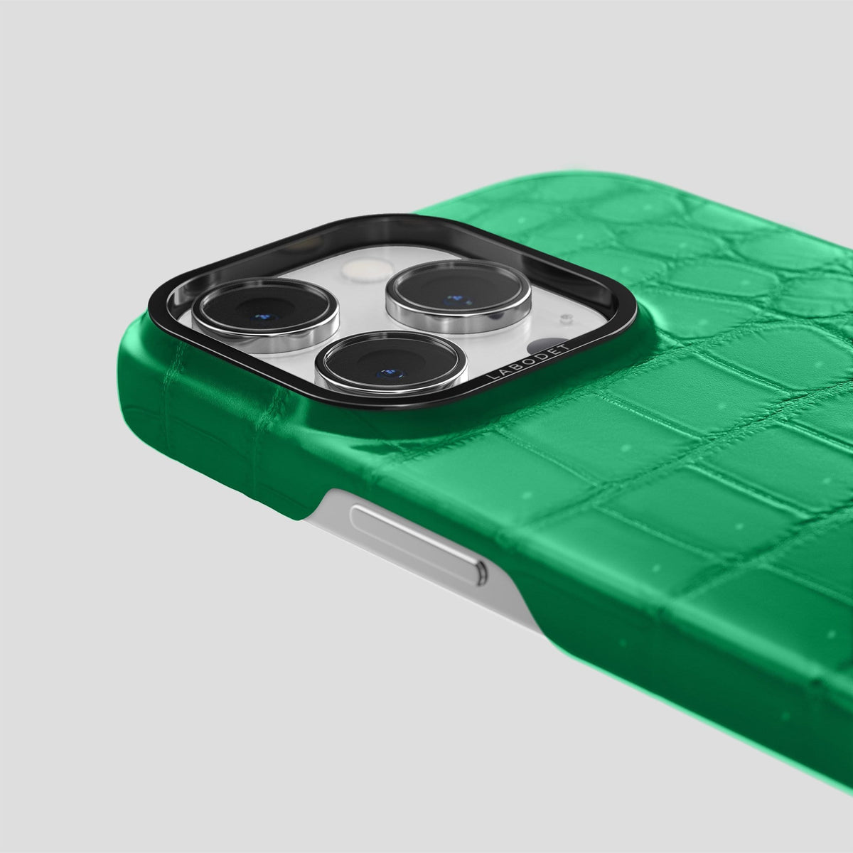 Cactus Green iPhone 13 Pro Classic Case with Black Metal -6 | Cactus-Green-Black