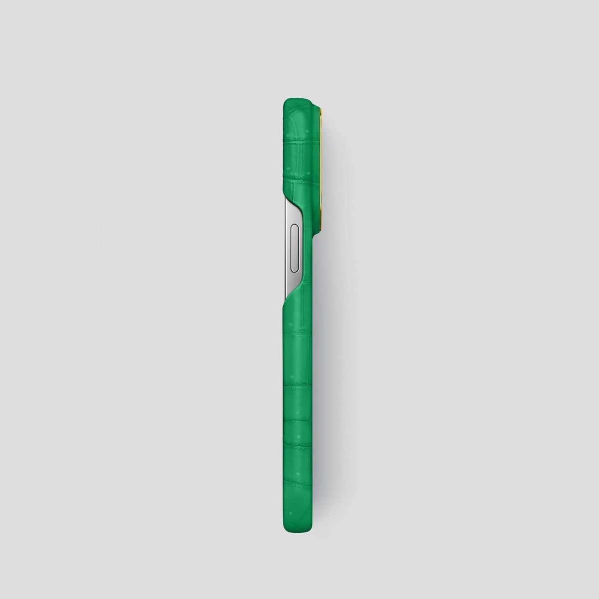 Cactus Green iPhone 13 Pro Classic Case with Gold Metal -3 | Cactus-Green-Gold