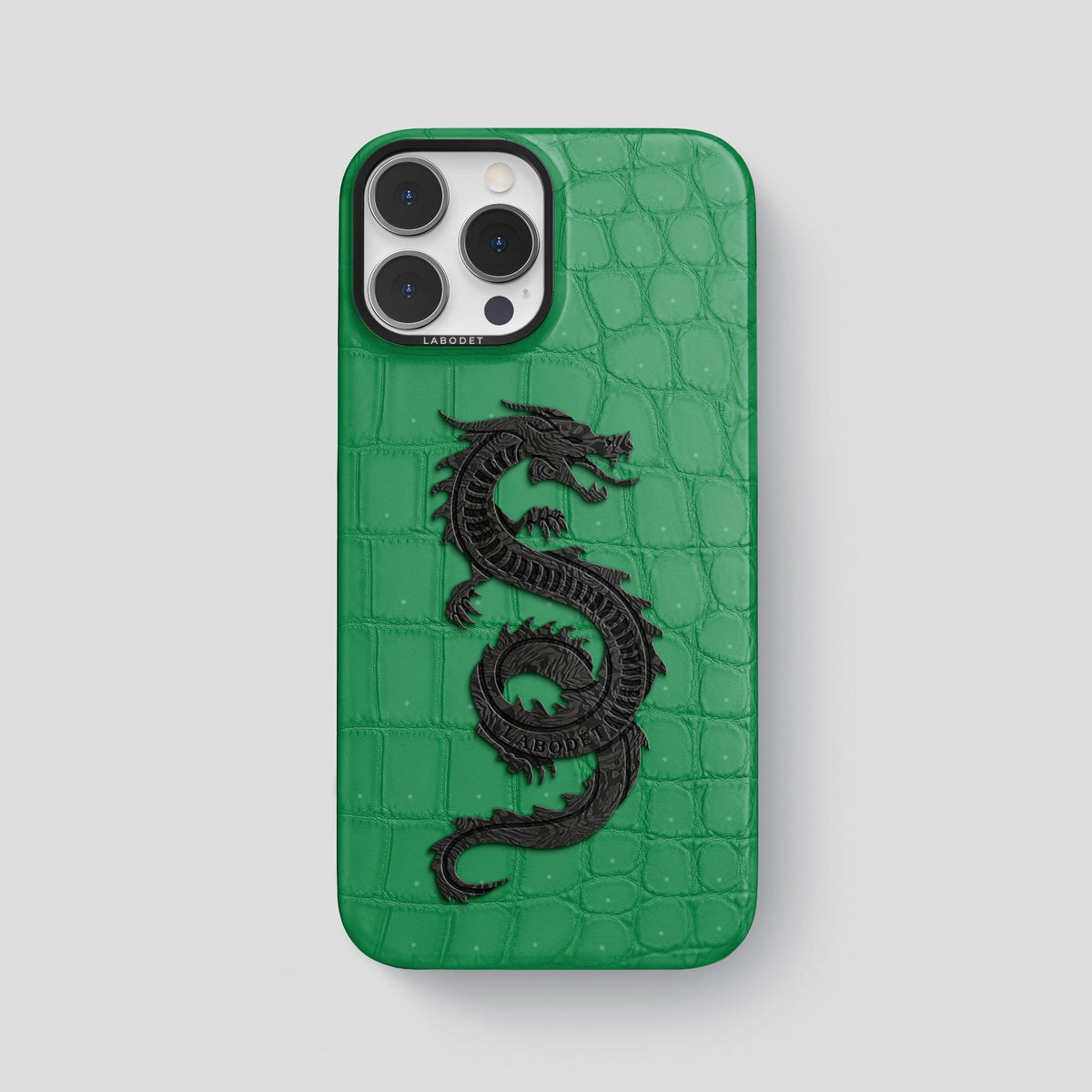 Cactus Green iPhone 13 Pro Max Classic Case with Black Metal -1 | Cactus-Green-Black