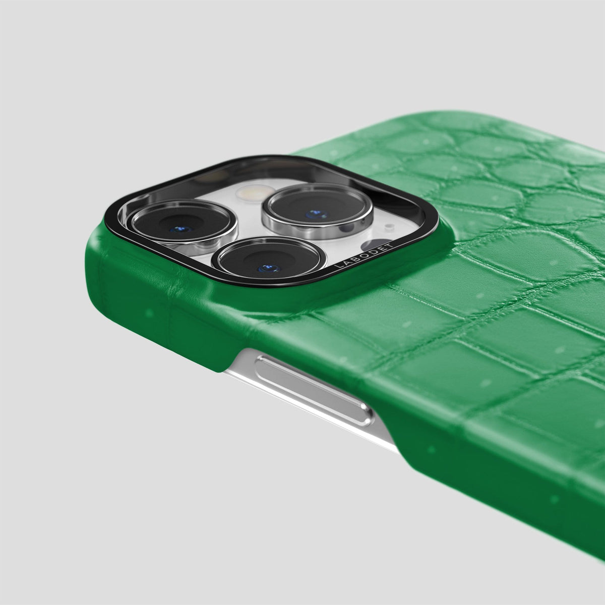 Cactus Green iPhone 13 Pro Max Classic Case with Black Metal -6 | Cactus-Green-Black