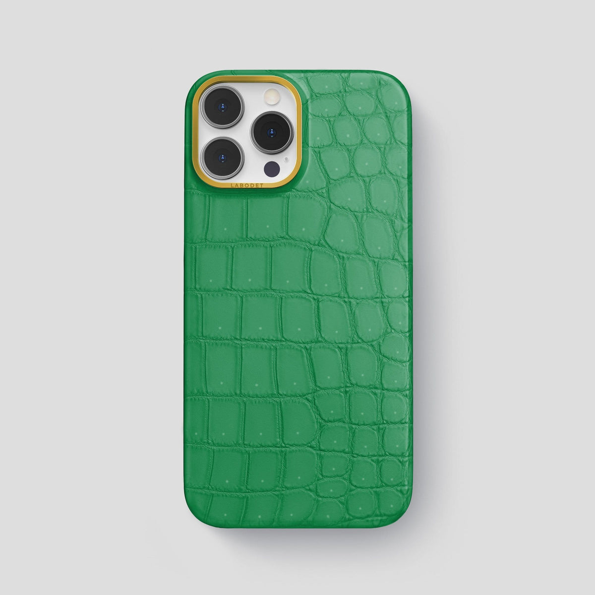 Cactus Green iPhone 13 Pro Max Classic Case with Gold Metal -1 | Cactus-Green-Gold
