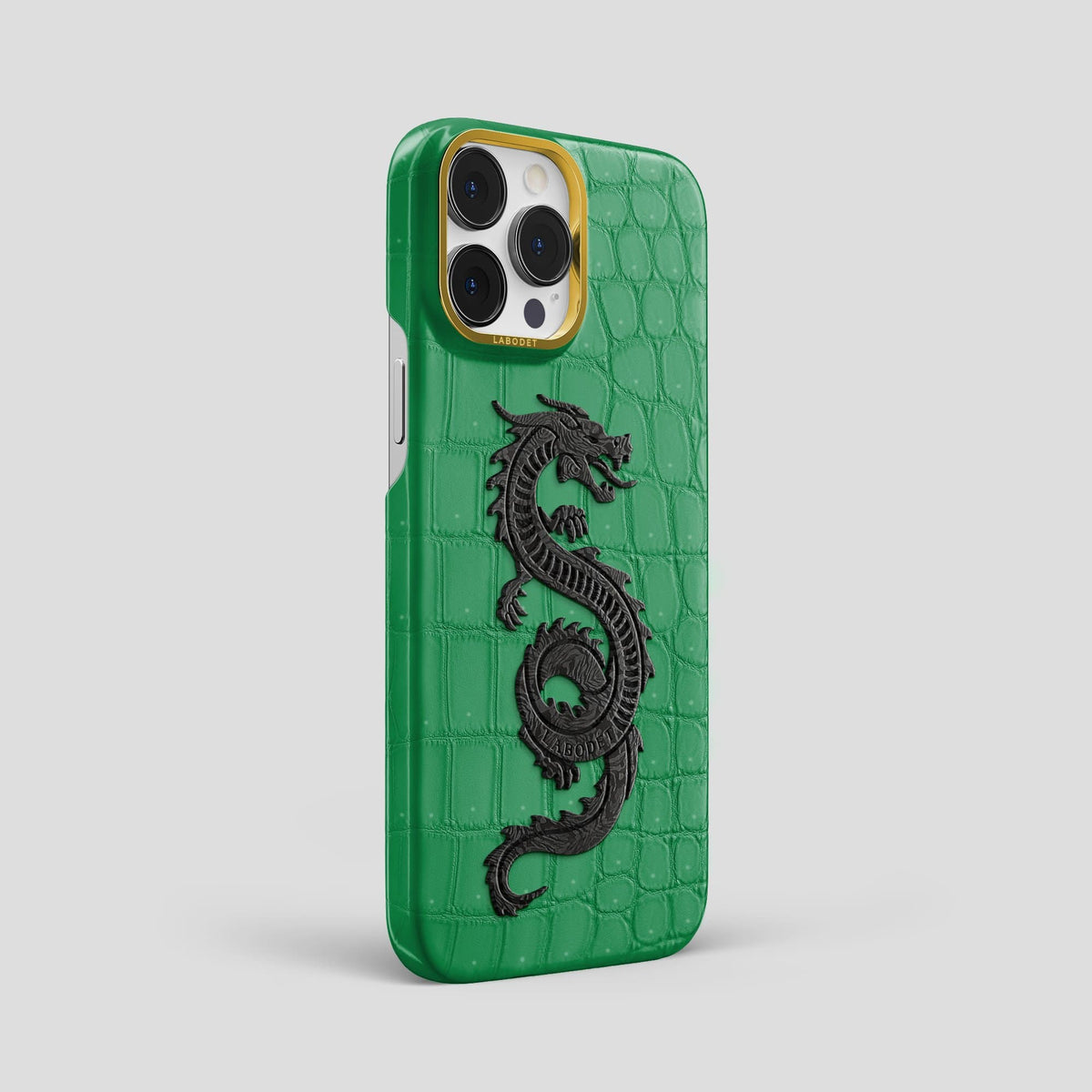 Cactus Green iPhone 13 Pro Max Classic Case with Gold Metal -2 | Cactus-Green-Gold