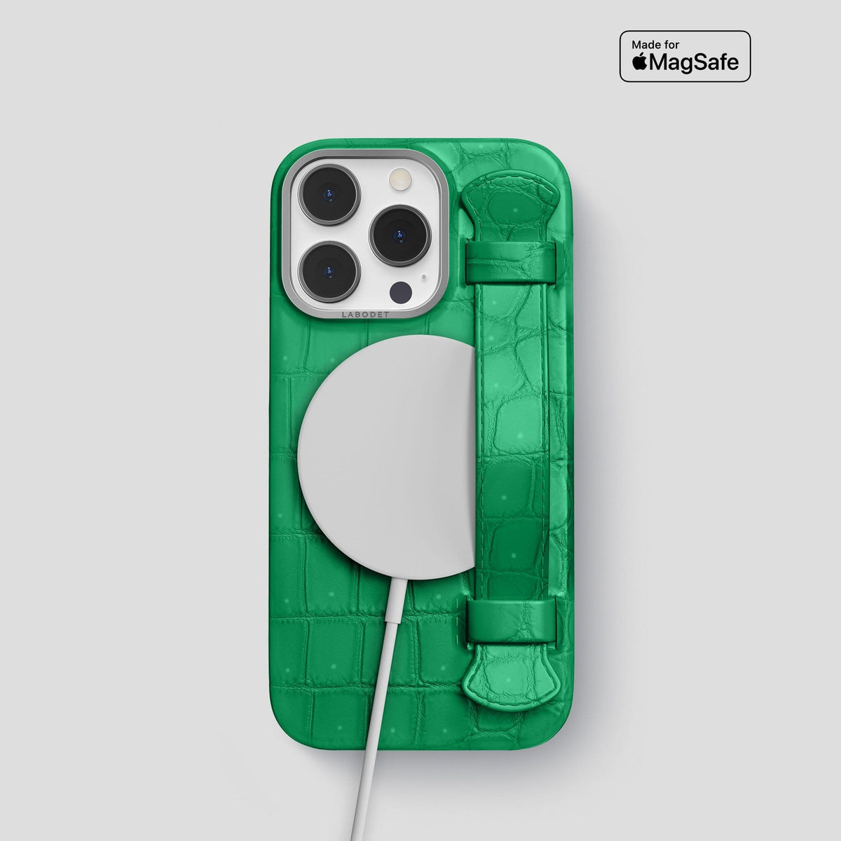 Cactus Green iPhone 13 Pro Strap Case with Steel Metal -5 | Cactus-Green-Steel