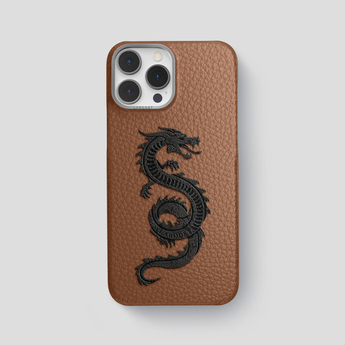 Caramel iPhone 13 Pro Max Classic Case Calf with Steel Metal -1 | Caramel-Steel