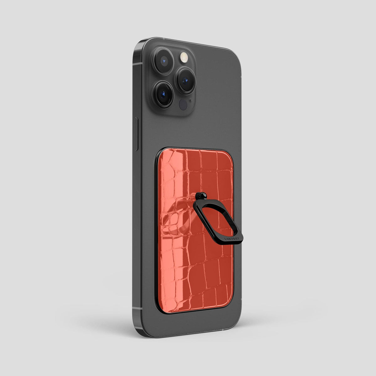 Coral Orange MagSafe Ring iPhone 13 Pro Max with Black Metal -1 | Coral-Orange-Black
