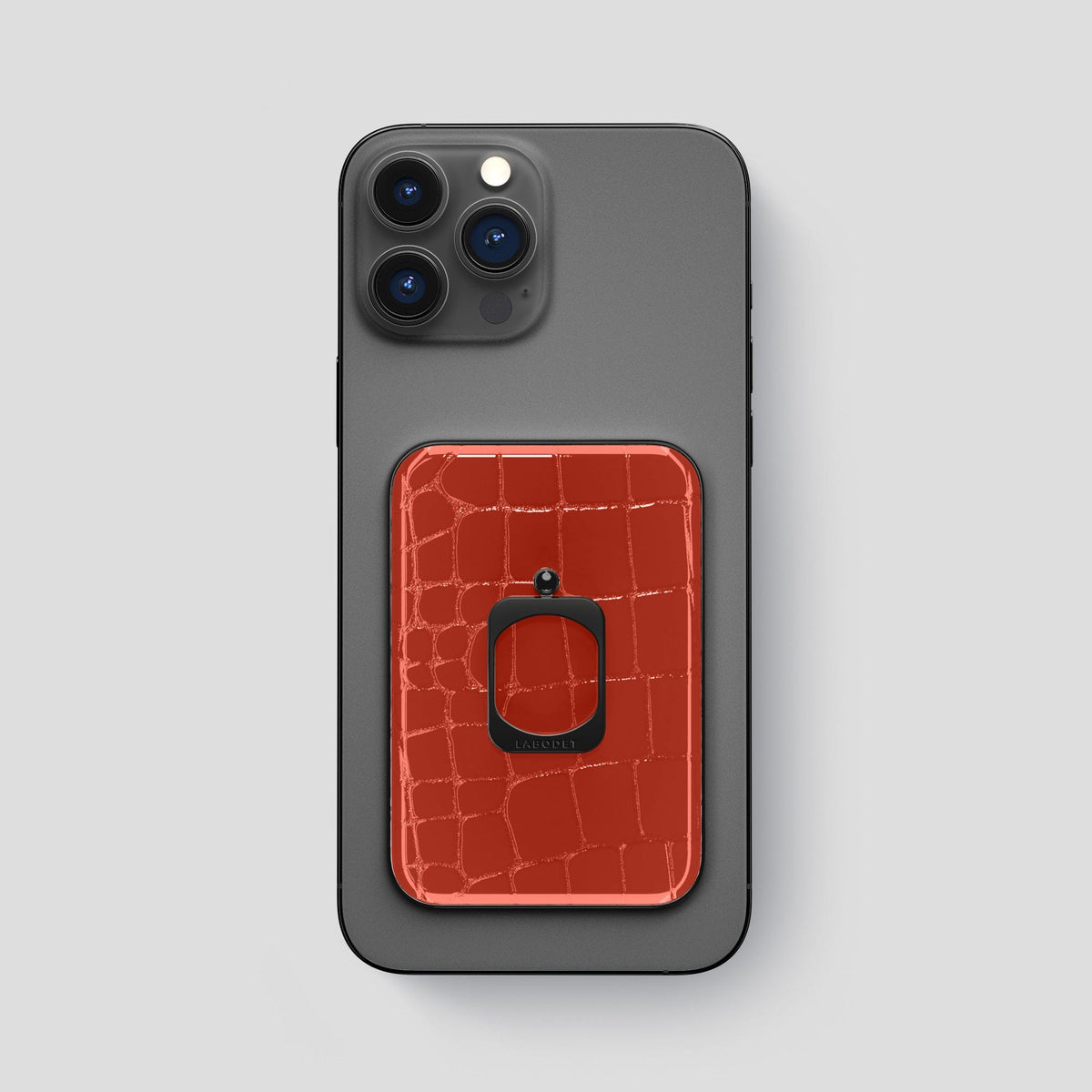 Coral Orange MagSafe Ring iPhone 13 Pro Max with Black Metal -2 | Coral-Orange-Black