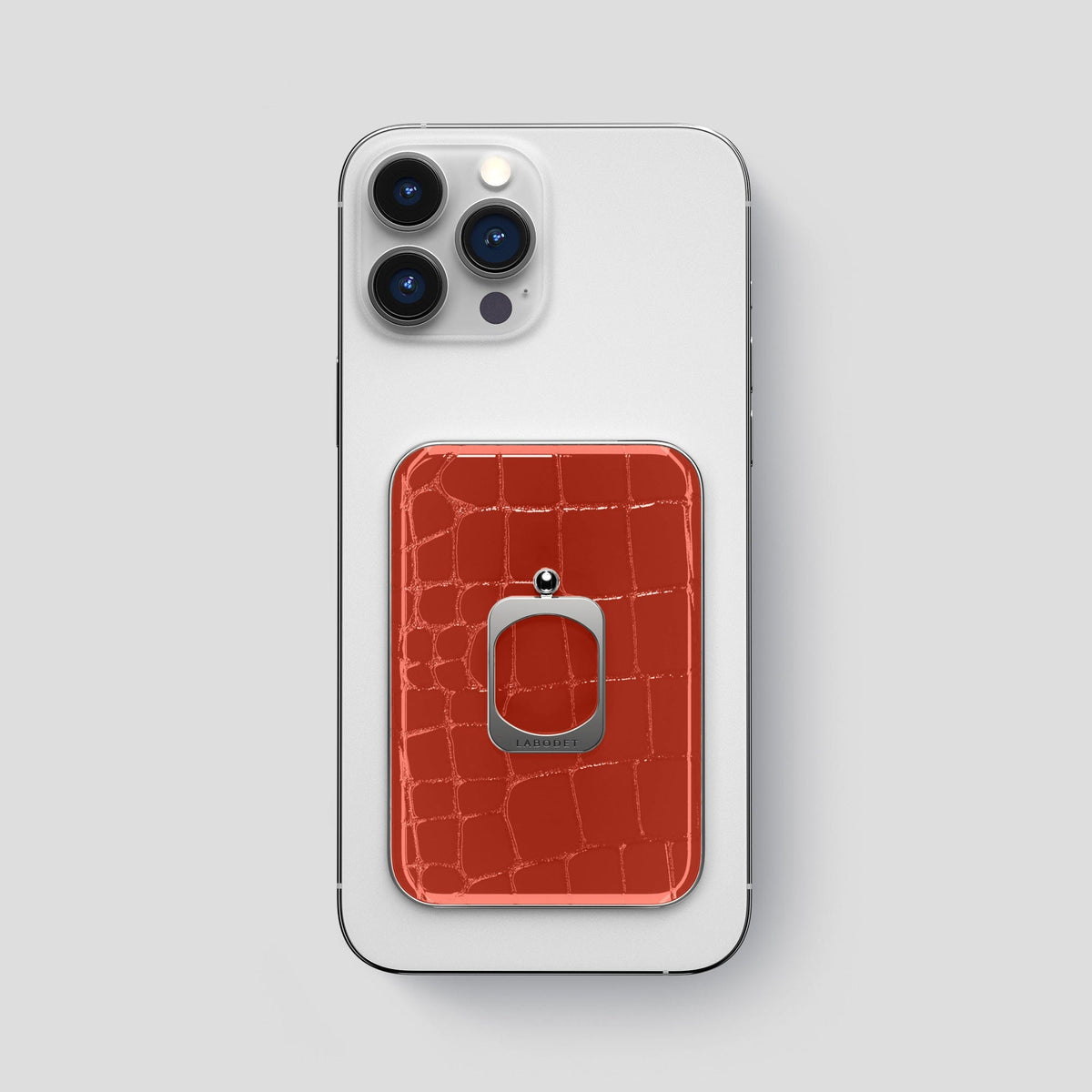 Coral Orange MagSafe Ring iPhone 13 Pro Max with Steel Metal -2 | Coral-Orange-Steel