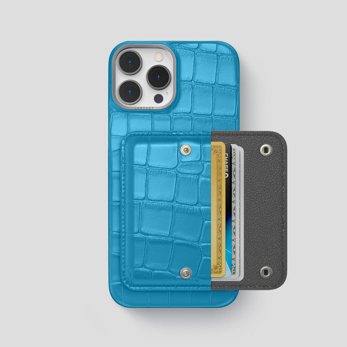 Curaçao-Blue iPhone 13 Pro Max Envelope Alligator -2| Curaçao-Blue
