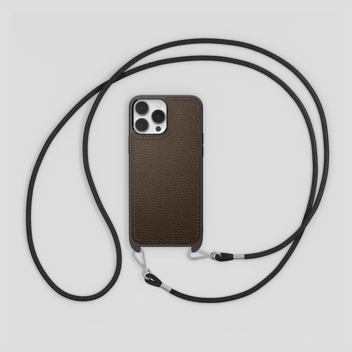 Dark-Brown Crossbody Sport iPhone 13 Pro Max Calf -1 | Dark-Brown