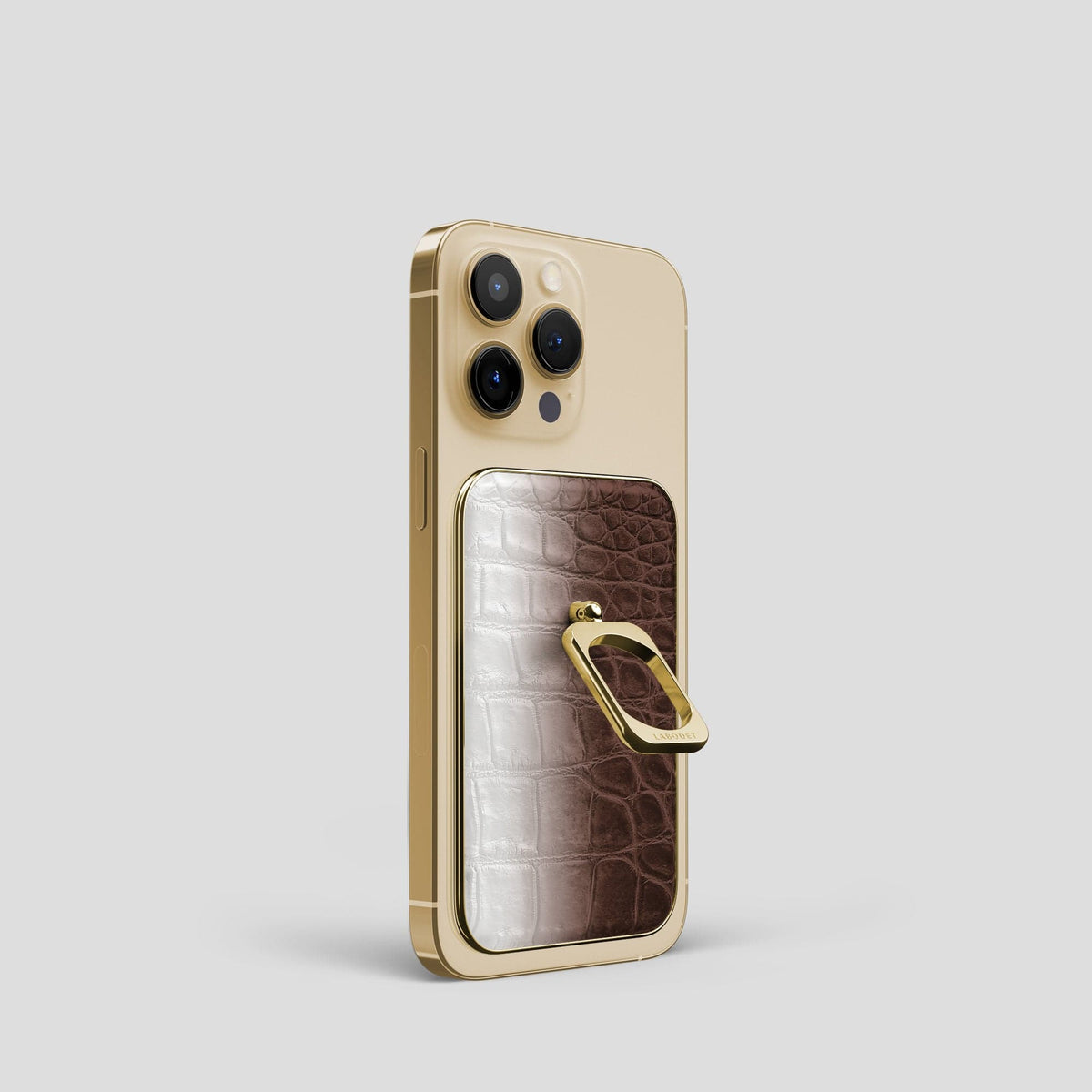 Dark Brown iPhone 13 Pro Himalaya MagSafe Ring with Gold Metal -2 | Dark-Brown-Gold