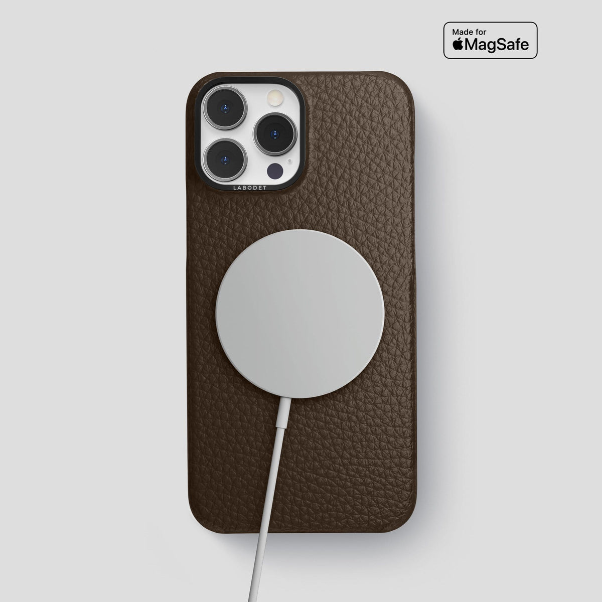 Dark Brown iPhone 13 Pro Max Classic Case Calf with Black Metal -5 | Dark-Brown-Black
