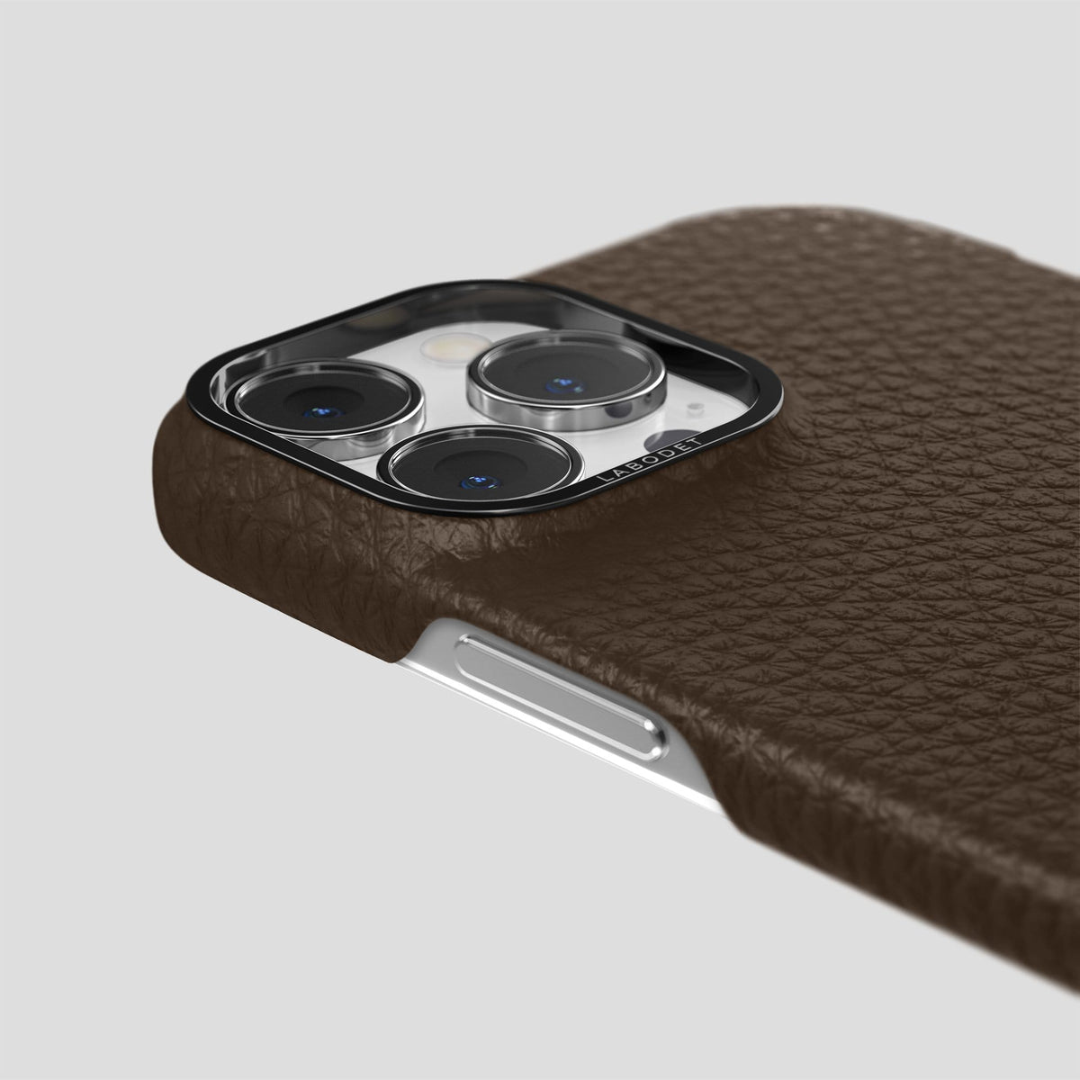 Dark Brown iPhone 13 Pro Max Classic Case Calf with Black Metal -6 | Dark-Brown-Black
