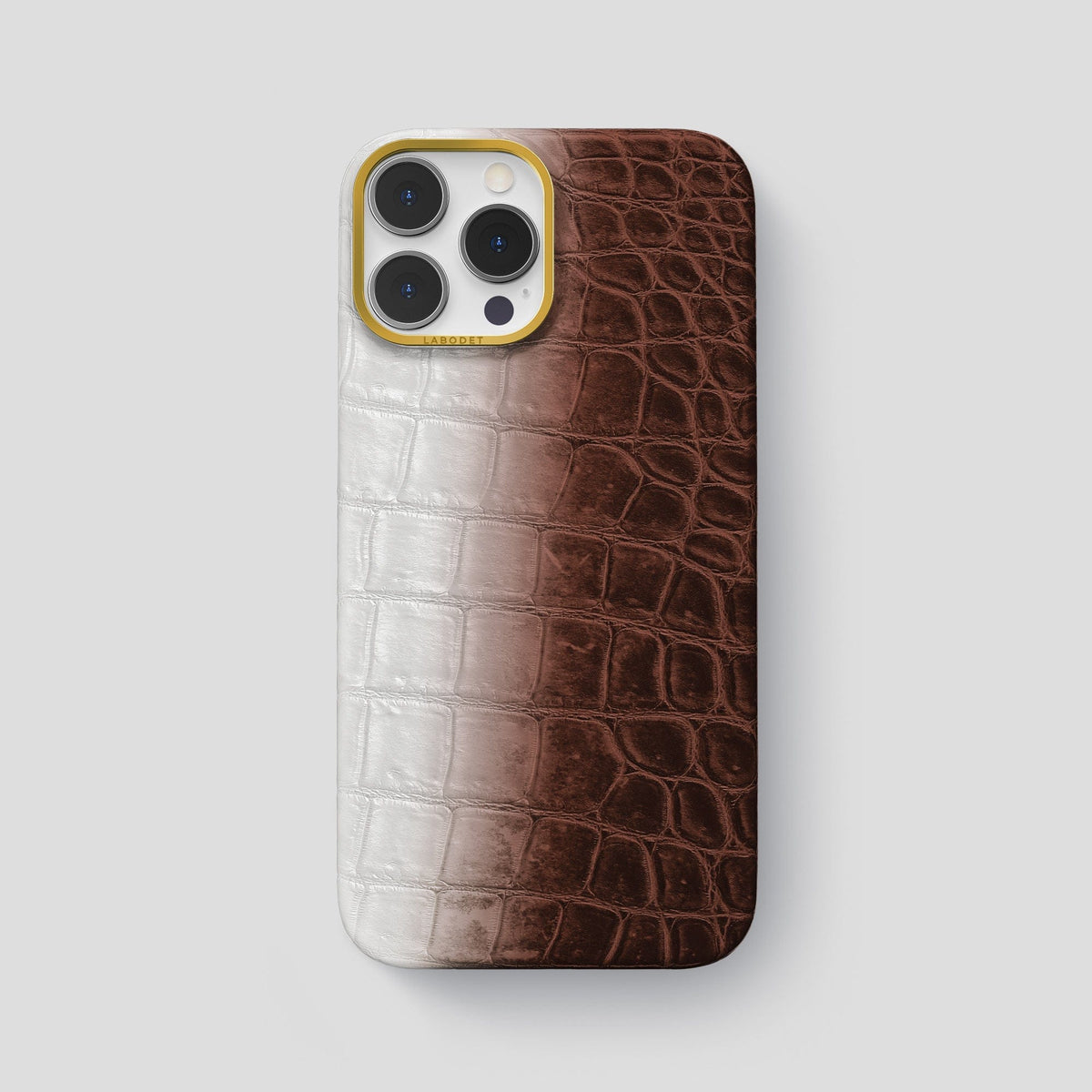Dark Brown iPhone 13 Pro Max Himalaya Classic Case with Gold Metal -1 | Dark-Brown-Gold