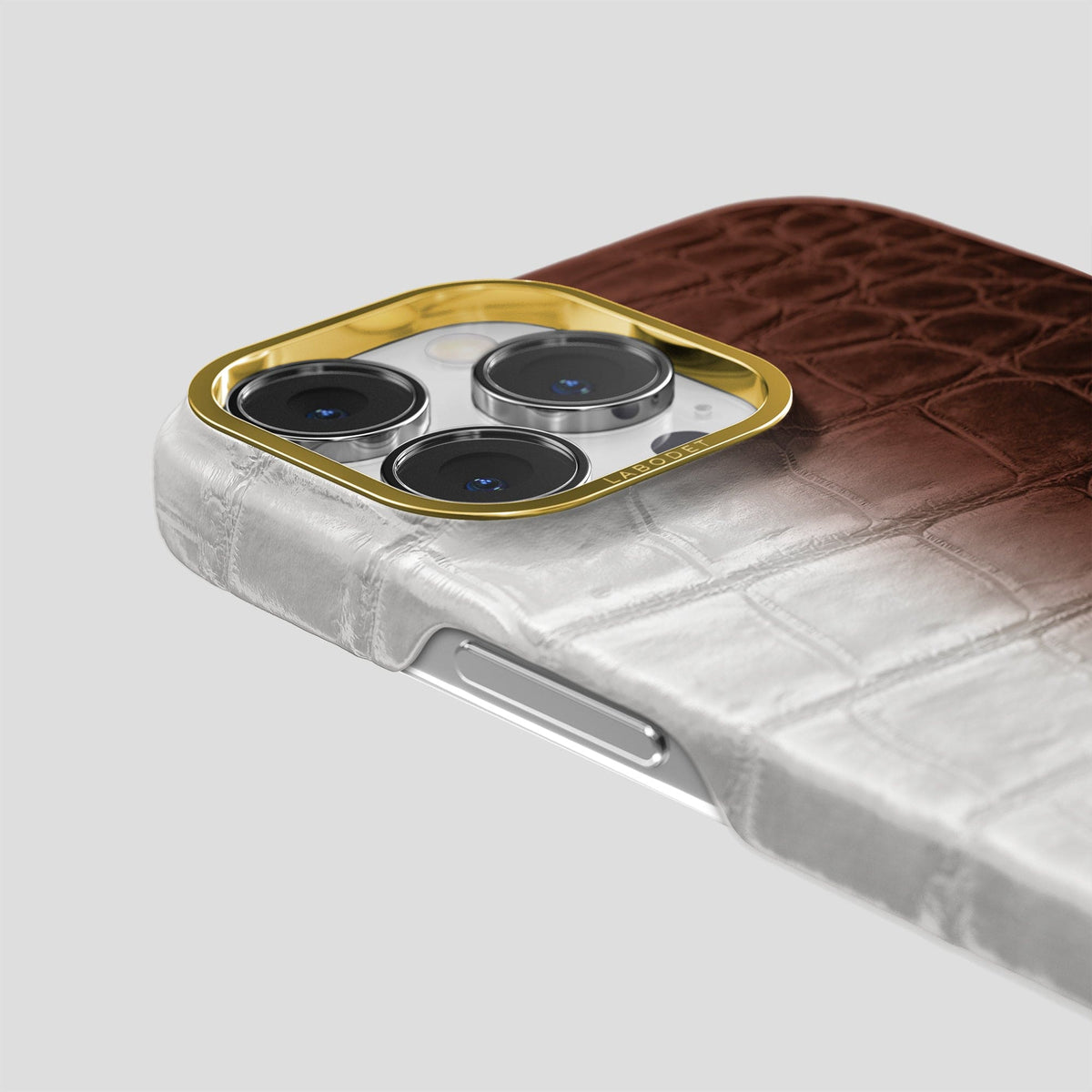 Dark Brown iPhone 13 Pro Max Himalaya Classic Case with Gold Metal -5 | Dark-Brown-Gold