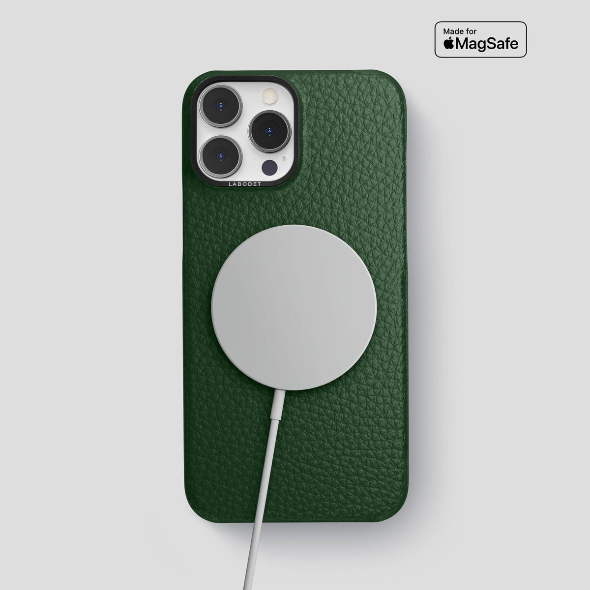 Dark Green iPhone 13 Pro Max Classic Case Calf with Black Metal -5 | Dark-Green-Black